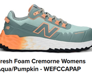 New Balance Cremorne Womens Safety Trainer (Aqua/Pumpkin)